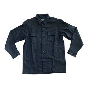 Pendleton Men's Medium The Original Board Shirt Long-Sleeve Button Down Black